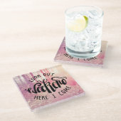 Schauen Sie heraus Wochenende, hier, das ich 2 Glasuntersetzer (Schrägansicht)