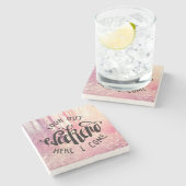 Schauen Sie heraus Wochenende, hier, das ich 2 Steinuntersetzer (Seitenansicht)