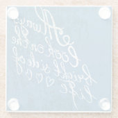 Schauen Sie immer auf der Sonnenseite des Lebens Glasuntersetzer (Rückseite)