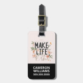 Schauen Sie immer auf die rechte Seite. Gepäckanhänger (Vorderseite vertikal)