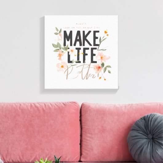 Schauen Sie immer auf die rechte Seite. Leinwanddruck (Insitu (Wohnzimmer))