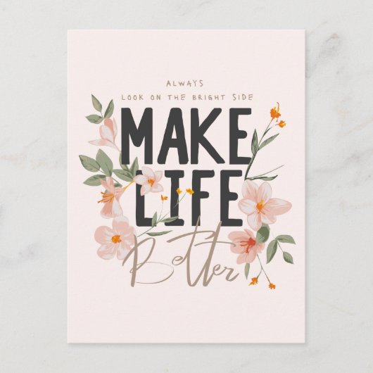 Schauen Sie immer auf die rechte Seite. Postkarte (Vorderseite)