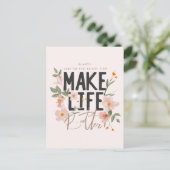 Schauen Sie immer auf die rechte Seite. Postkarte (Stehend Vorderseite)