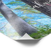 Schauen Sie immer nach Herbsthimmel und Blätter Fotodruck (Ecke)