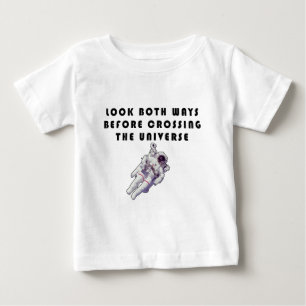 Schauen Sie in beide Richtungen, bevor Sie das Uni Baby T-shirt