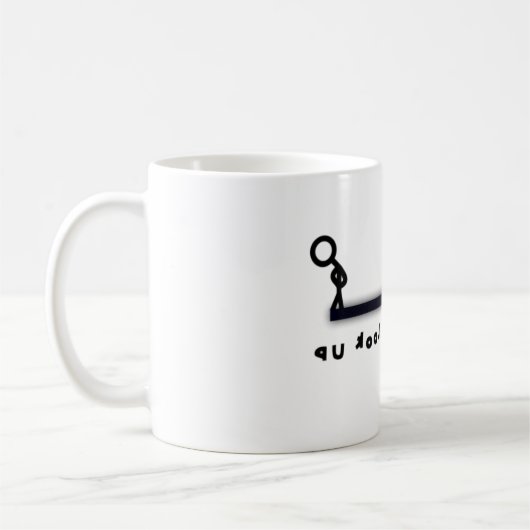 Schauen Sie nach oben oder nach unten (& die Stick Kaffeetasse (Links)