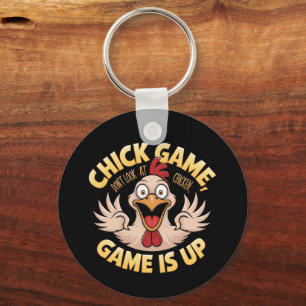Schauen Sie nicht auf das Huhn The Funny Game Schlüsselanhänger