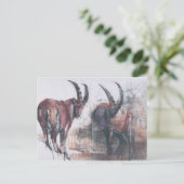 Schauen Sie nicht nach unten Postkarte (Stehend Vorderseite)