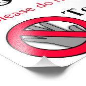 Schauen Sie nicht Touch Poster (Ecke)