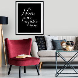 Schauen Sie nicht zurück - kein Bedauern über fran Poster