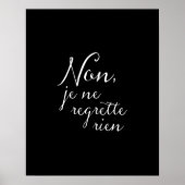 Schauen Sie nicht zurück - kein Bedauern über fran Poster (Vorne)