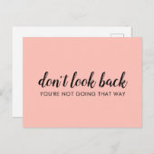Schauen Sie nicht zurück | Modernes Hochheben von  Postkarte (Vorne/Hinten)