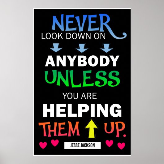 Schauen Sie nie auf andere Poster herunter (Vorne)