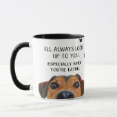 Schauen Sie oben zu Ihnen lustige personalisierte Tasse (Links)