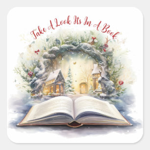 Schauen Sie sich das in einem Buch an, buchen Sie  Quadratischer Aufkleber