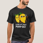 Schauen Sie sich den Mann-go Funny Fruit Pun Dark T-Shirt (Vorderseite)