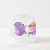 Schauen Sie sich den Mond und die Sterne an, um Ih Mattglastasse (Vorderseite Links)