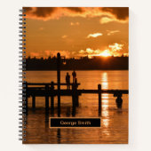 Schauen Sie sich den Sonnenuntergang am See an Notizblock (Vorderseite)