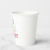 "Schauen Sie sich den Zahnarzt an: Hell lächelt vo Pappbecher (Rückseite)