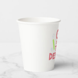 "Schauen Sie sich den Zahnarzt an: Hell lächelt vo Pappbecher