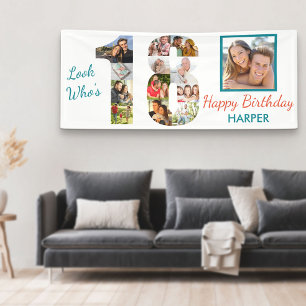 Schauen Sie sich die 18-Foto-Collage zur 18. Gebur Banner