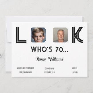 Schauen Sie sich die Einladung zum Geburtstag an