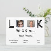 Schauen Sie sich die Einladung zum Geburtstag an (Stehend Vorderseite)