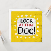 Schauen Sie sich die Grußkarte des Hundes an Karte (Vorderseite/Rückseite Beispiel)