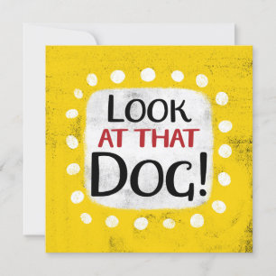 Schauen Sie sich die Grußkarte des Hundes an Karte