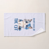 Schauen Sie sich die Katze nicht an - Adorable Blu Badhandtuch Set (Handtuch)