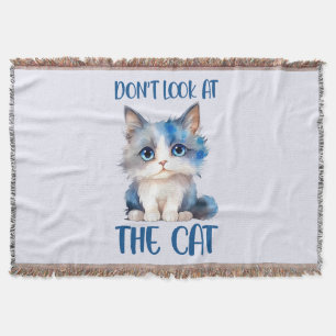 Schauen Sie sich die Katze nicht an - Adorable Blu Decke