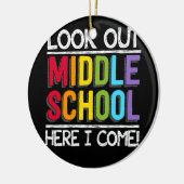 Schauen Sie sich die Mittelschule an, ich komme Keramik Ornament (Links)