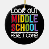 Schauen Sie sich die Mittelschule an, ich komme Keramik Ornament (Vorne)