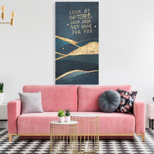 Schauen Sie sich die Sterne an Leinwanddruck (Insitu (Wohnzimmer))