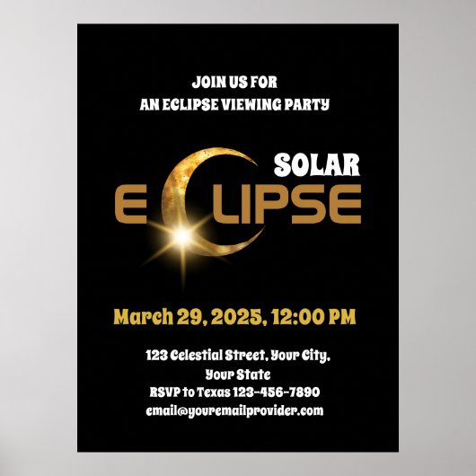 Schauen Sie sich die teilweise Solar-Eclipse 3.29. Poster (Vorne)