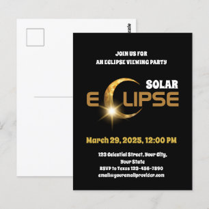 Schauen Sie sich die teilweise Solar-Eclipse 3.29. Postkarte
