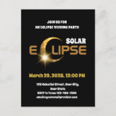 Schauen Sie sich die teilweise Solar-Eclipse 3.29. Postkarte (Vorderseite)