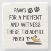 Schauen Sie sich diese Treadmill Pros an Steinuntersetzer (Vorderseite)