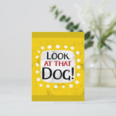 Schauen Sie sich diesen Hund Postkarte an (Stehend Vorderseite)