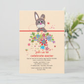 Schauen Sie sich Ihre OsterParty Einladung an (Stehend Vorderseite)