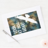 Schauen Sie sich Ihren Aufstieg an Rechteckiger Aufkleber (Umschlag)