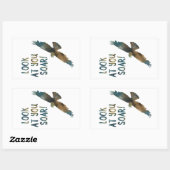 Schauen Sie sich Ihren Schwung an Rechteckiger Aufkleber (Blatt)