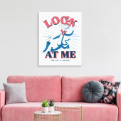 Schauen Sie sich meine Katze im Hut an Leinwanddruck (Insitu (Wohnzimmer))