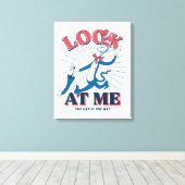 Schauen Sie sich meine Katze im Hut an Leinwanddruck (Insitu (Holzboden))