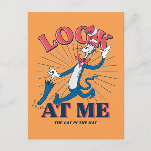 Schauen Sie sich meine Katze im Hut an Postkarte (Vorderseite)