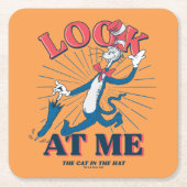 Schauen Sie sich meine Katze im Hut an Rechteckiger Pappuntersetzer (Vorderseite)