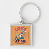 Schauen Sie sich meine Katze im Hut an Schlüsselanhänger (Vorne)