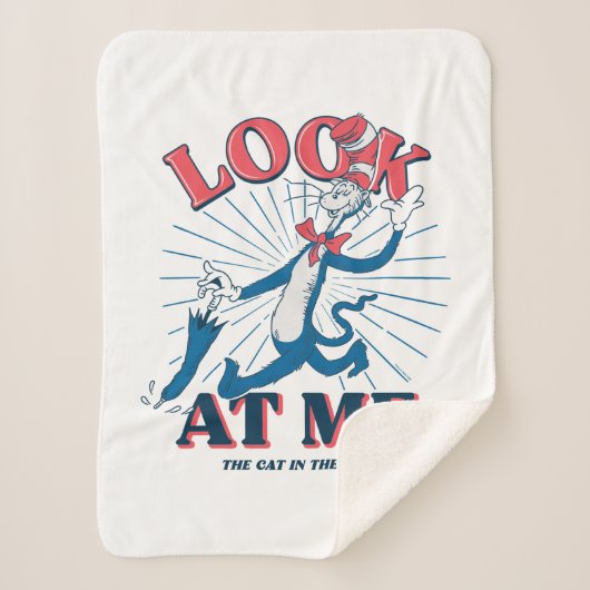 Schauen Sie sich meine Katze im Hut an Sherpadecke (Vorderseite)