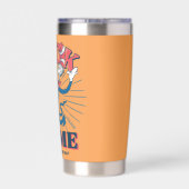 Schauen Sie sich meine Katze im Hut an Thermobecher (Rückseite)