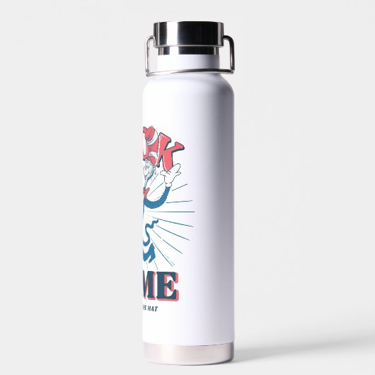 Schauen Sie sich meine Katze im Hut an Trinkflasche (Rückseite)